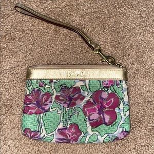 Floral coach wristlet